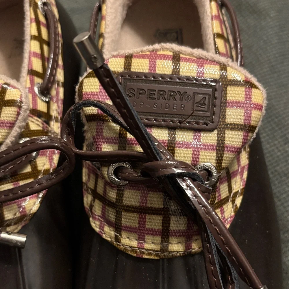 Sperry Plaid Duck Waterproof Rubber Boots - Picture 2 of 6